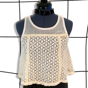 Fp crochet ivory tank